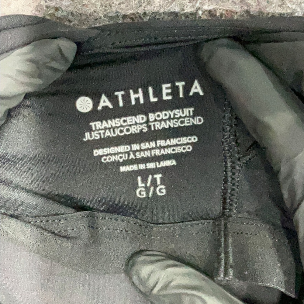 Athleta Transcend bodysuit Black athletic jumpsuit Size Large tall open back - Picture 5 of 5